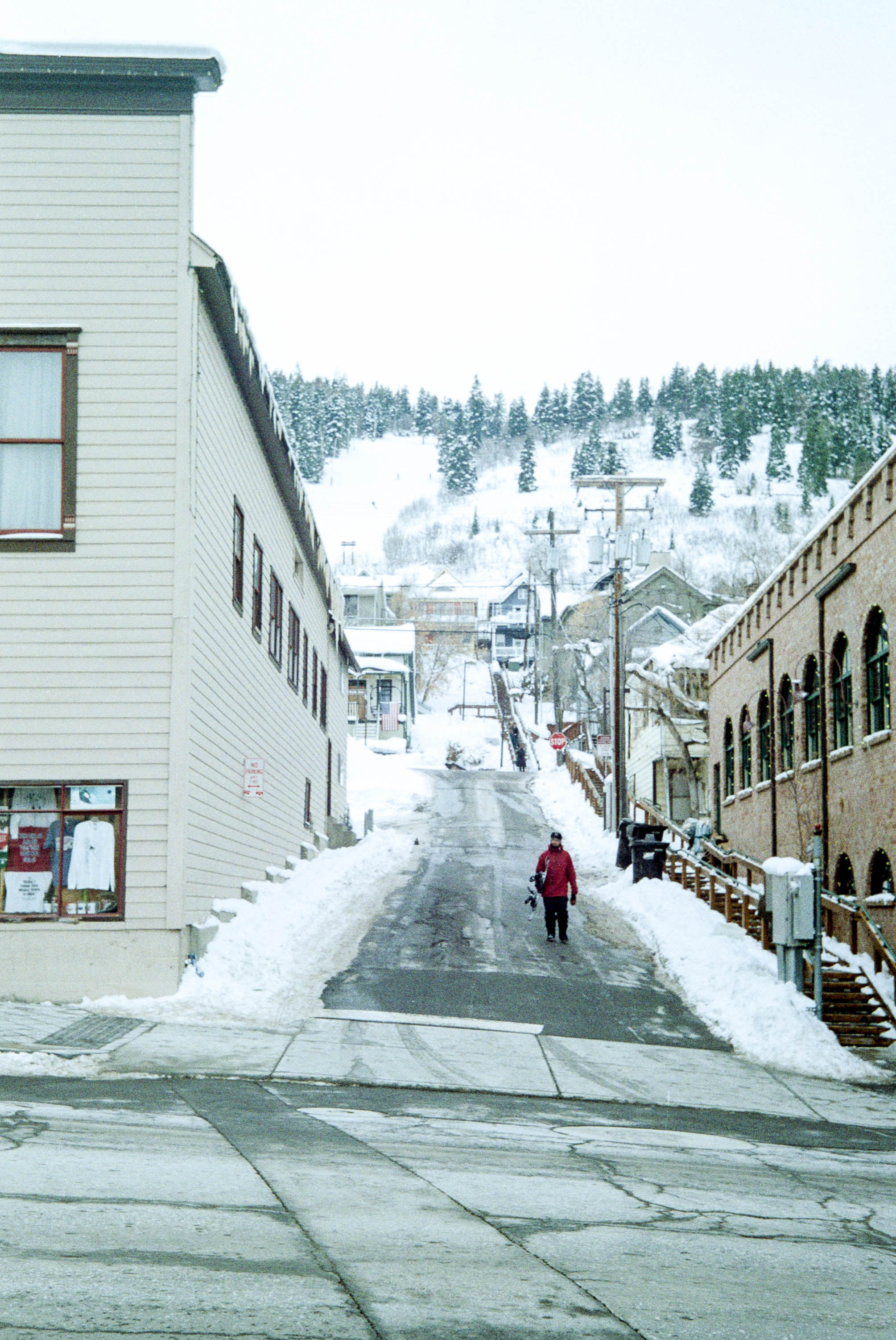 Long Walk Home After Snowboarding