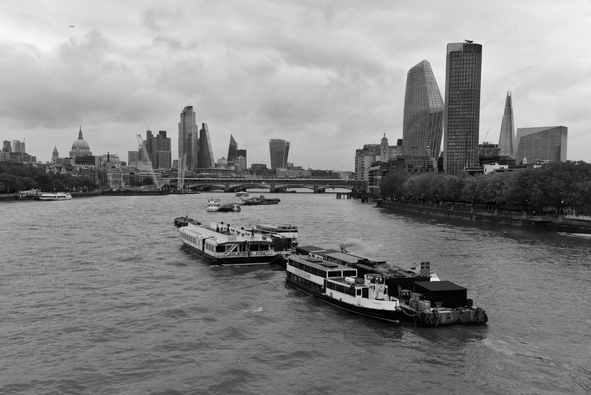 Cloudy Day on the Thames Photography by CyberShutterbug