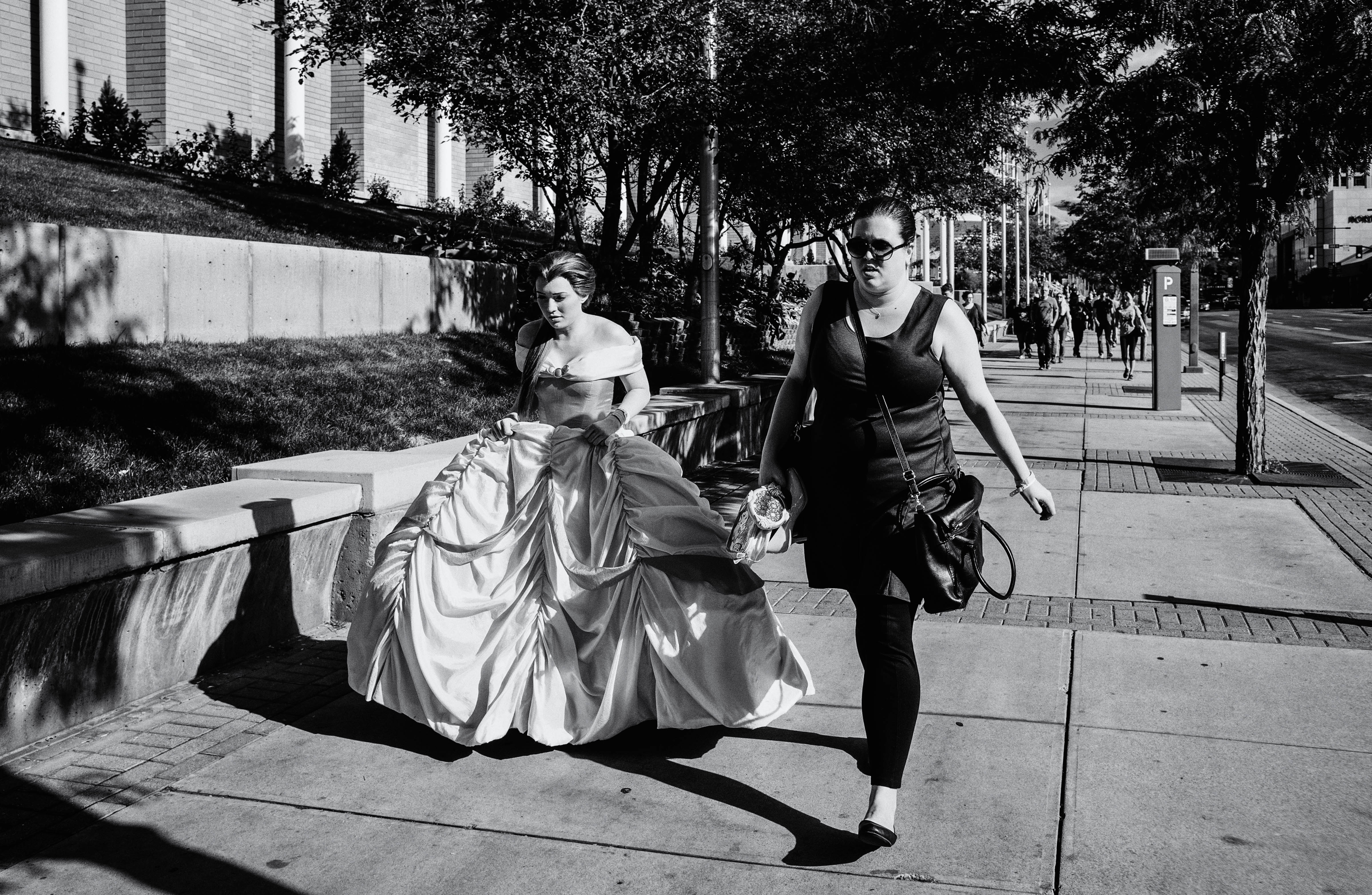 Headed for the Ball - BW