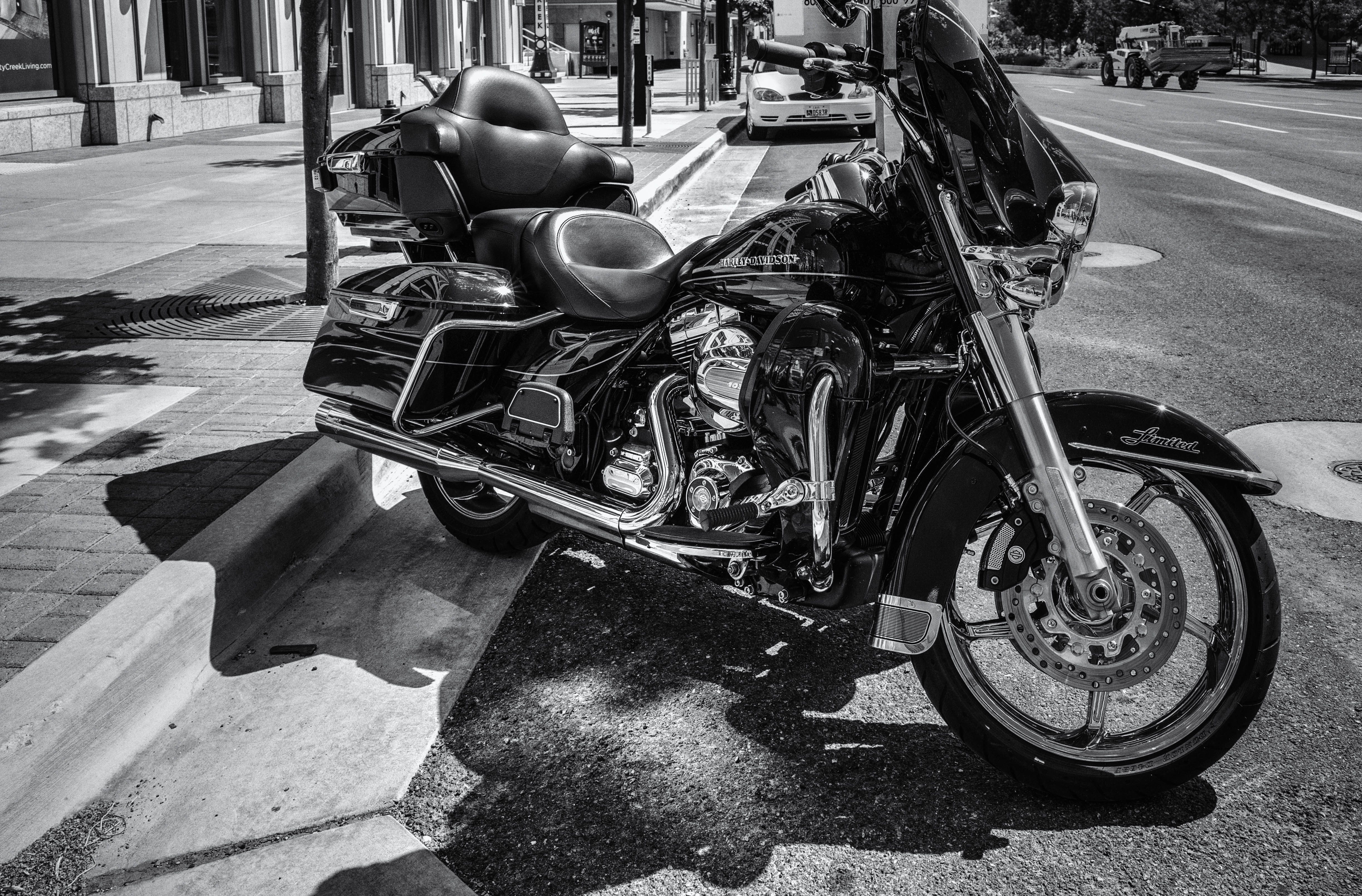 Parked Harley